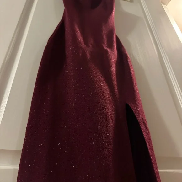 REVOLVE | Zoe Square Neck Dress | (burgundy)- SM - Picture 11 of 12